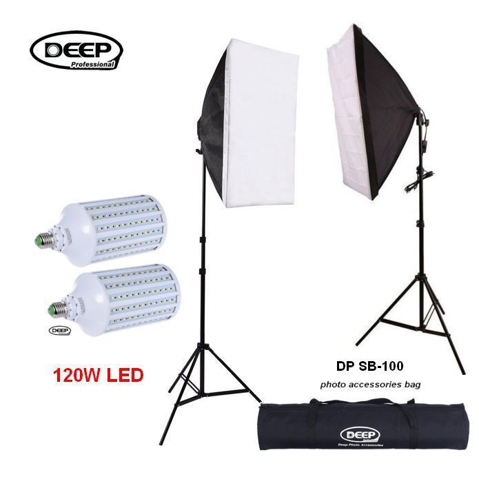 Набор постоянного LED света Deep 50x70см 120Wx2 Е27 + bag 100